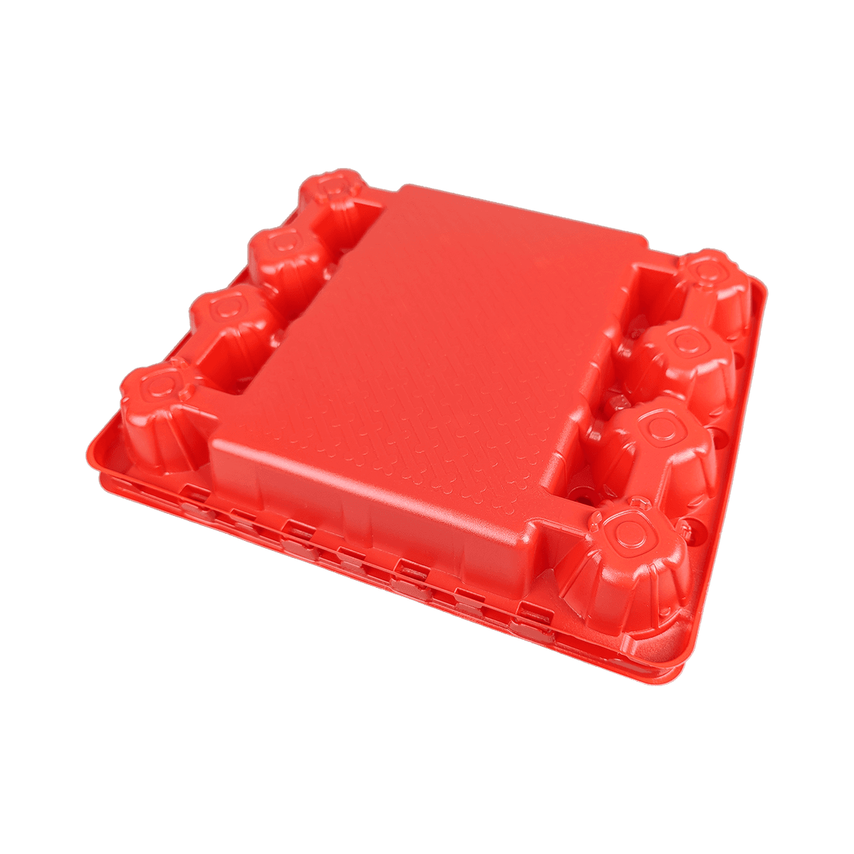 可重復使用的啞光紅PET 20雞蛋盒，適用于家庭牧場養雞場，商業市場展示