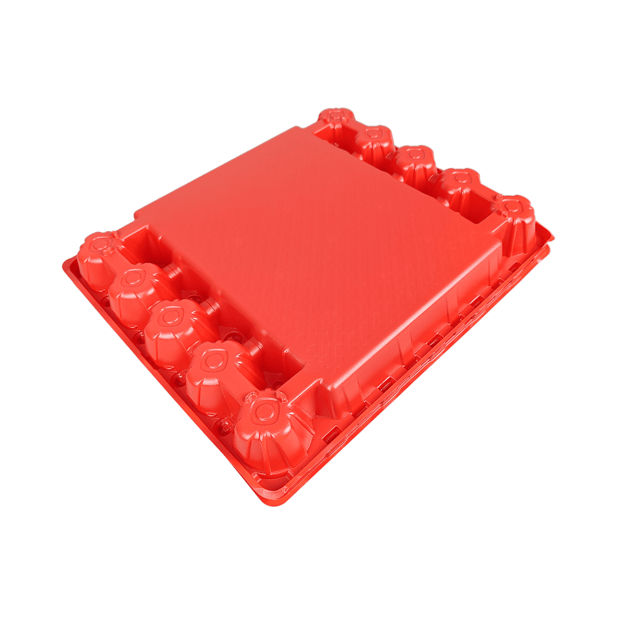 大尺寸可堆疊的啞光紅PET 30雞蛋盒，用于冰箱 