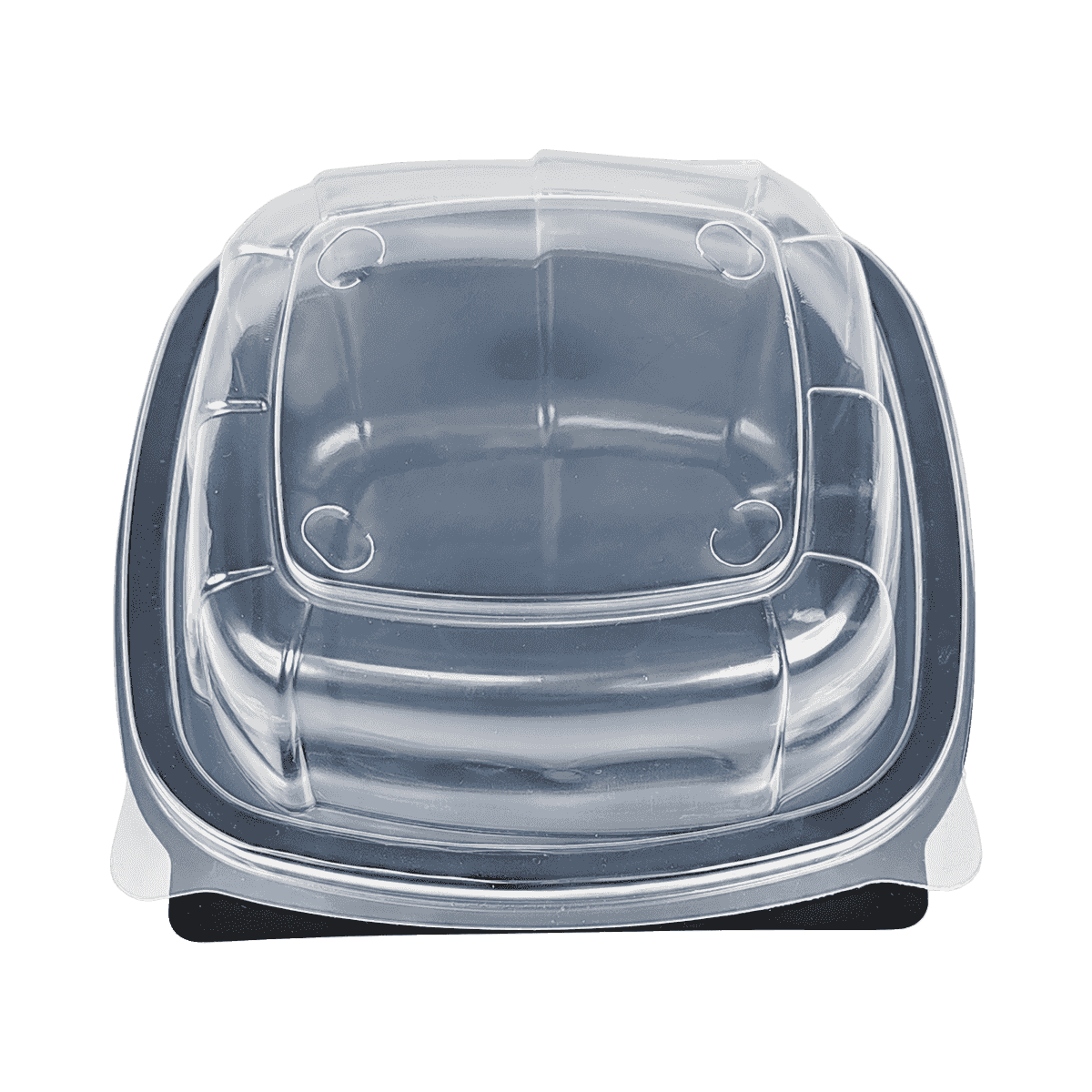 ZK-PP-037 可重復使用的黑色PP包裝容器，適用于旅行、露營、野餐