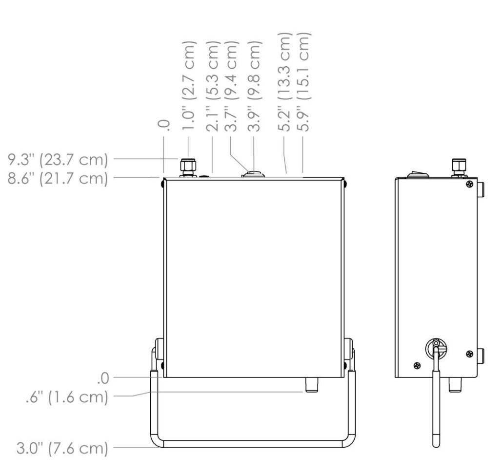 美國2B 106 -L型臭氧監測儀的尺寸是多少(圖1)
